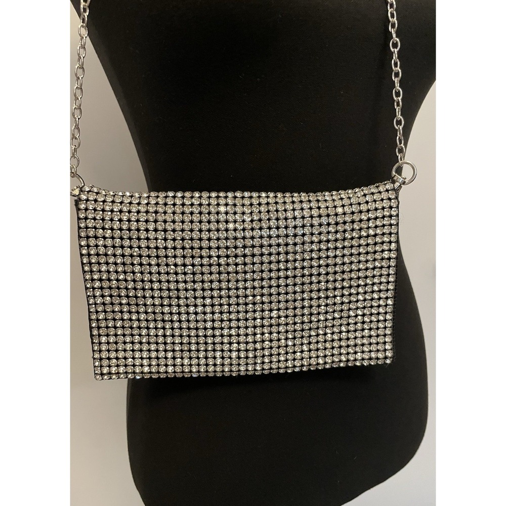 Amber Sceats Purse Luxe Crystal Handbag Removable Chain Holiday New‎ Year Xmas